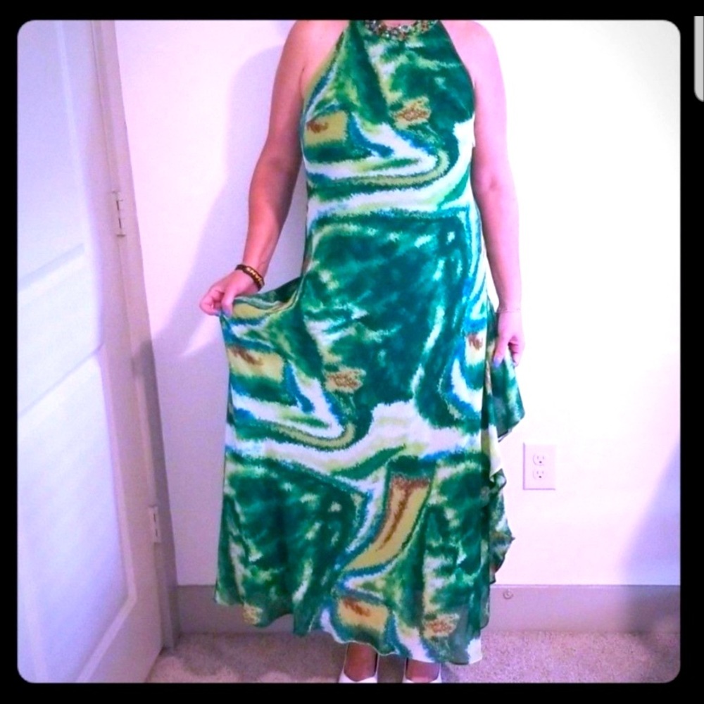 Stunning Green Beadded Cocktail Dress